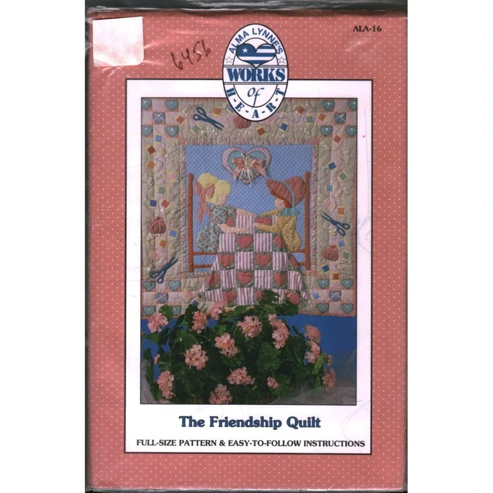 Alma Lynne Works of Heart The Friendship Quilt Pattern ALA-16 Vintage 1991 34x34